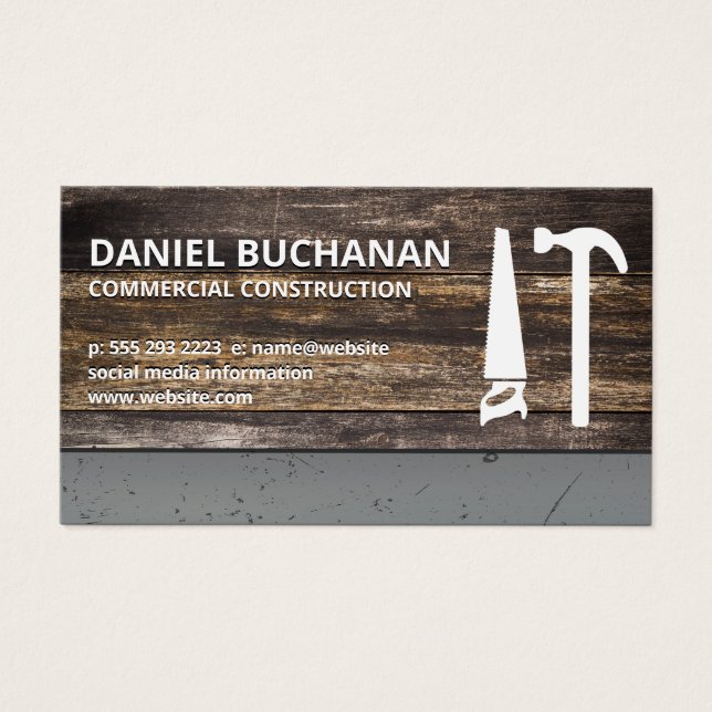 Construção | Madeira Arranhada Metálica (Frente)