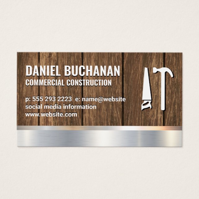 Construção | Madeira Metálica | Ferramentas de mar (Frente)