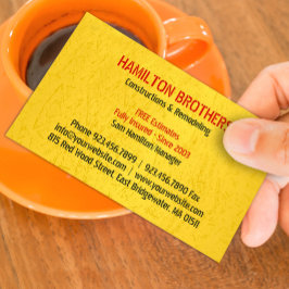 Construções Handyman Cartão de visita