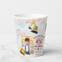 Construction Dump Truck Party Boy Birthday Paper