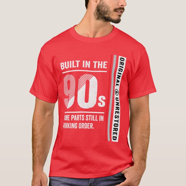 Construído nos anos 90 Camiseta engraçada de anive (Frente)