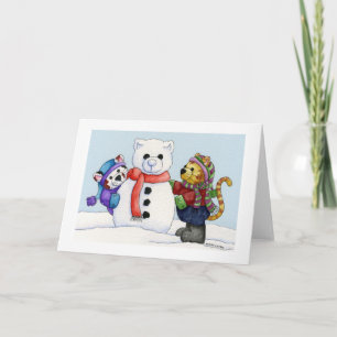 Construindo um Cartão de Gato de Neve