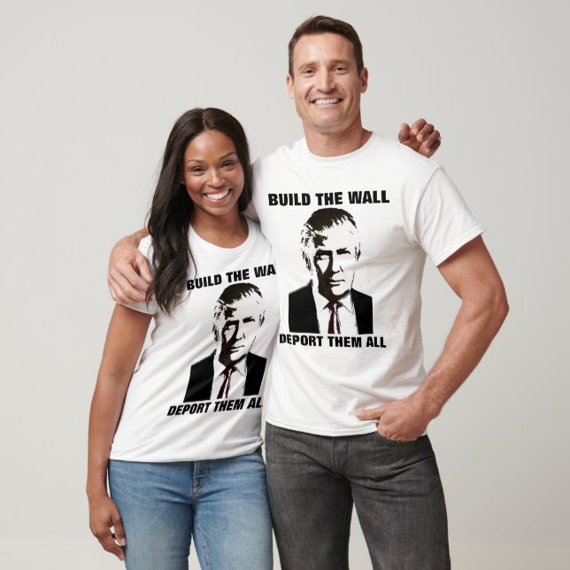 CONSTRUIR A PAREDE, DONALD TRUMP T-SHIRTS (Unissex)