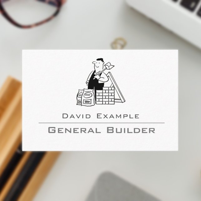 Construtor Geral com Cartão de Visita Ilustrado (General Builder Calling Card)