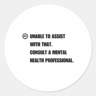 Consulte Um Profissional De Saúde Mental. Adesivo