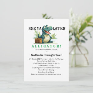 Consulte Ya Posterior Alligator Saindo do Convite