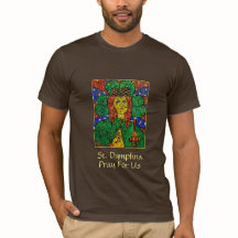 Consumidor do St. Dymphna do t-shirt dos homens da