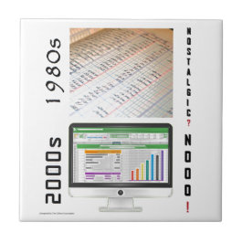 "Contabilidade dos anos 1980 vs 2000s" Azulejo cer