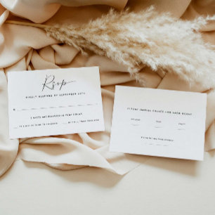 Contagem de Dois Convidados Placa RSVP de Escolh