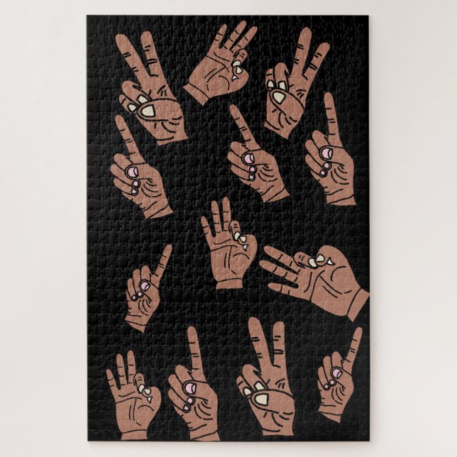 Contagem de mãos quebra-cabeça (Vertical)