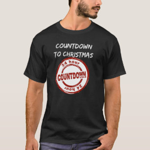 Contagem regressiva do t-shirt dos homens ao Natal