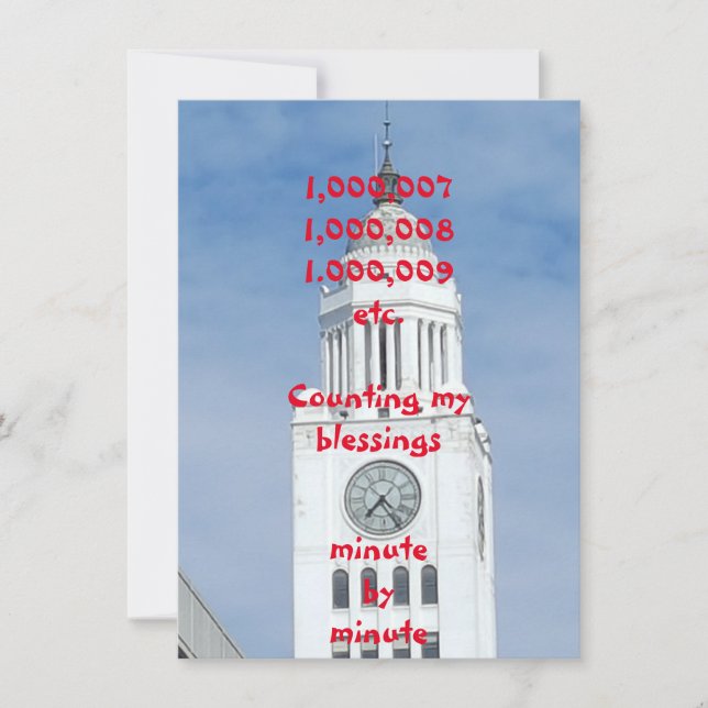 Contando Minhas Bênçãos Cartão de Saudação Simples (Frente)