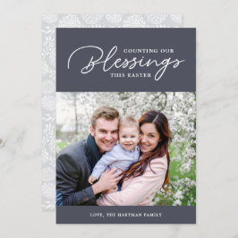 Contando nossas Bênçãos | Cartão com fotos páscoa 