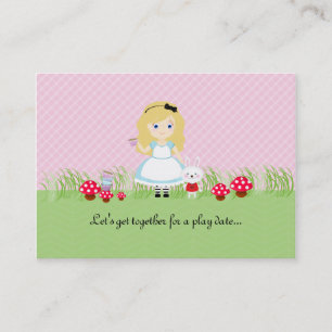 Contato Alice e seu cartão de jogo do Tea Party