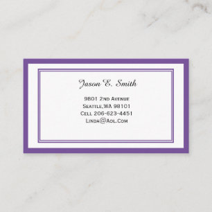 Contato Cartão Clássico de Chamada Comercial Bordada