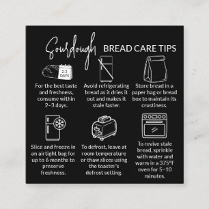 Contato Cartão de Agradecimento Dicas de Cuidados com Pão