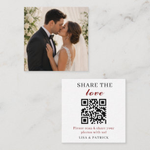 Contato Cartão de Casamento com Código QR Personalizado Sh