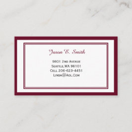 Contato Cartão de Chamada de Bordado Clássico