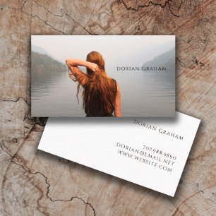 Contato Cartão de Chamada de Foto Moderno