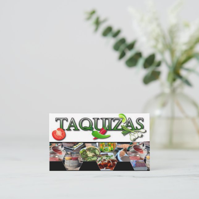 Contato Cartão de Chamada Taquizas (Em pé/Frente)