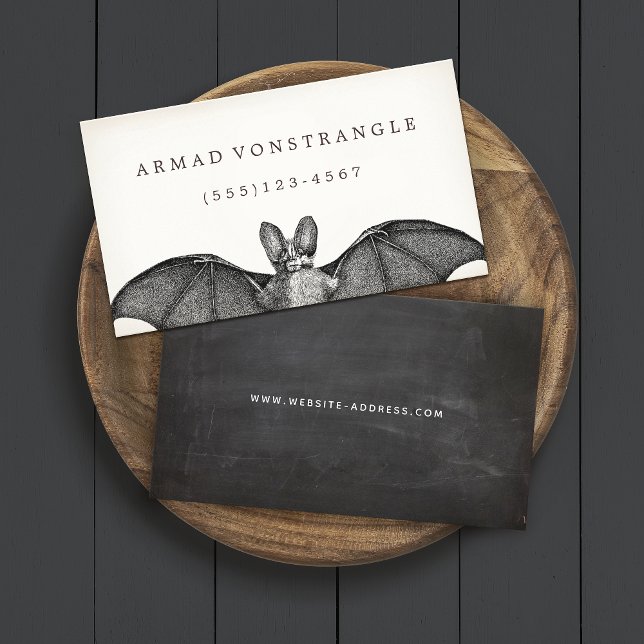 Contato Cartão de Chamada Vampiro Bat Halloween (Criador carregado)