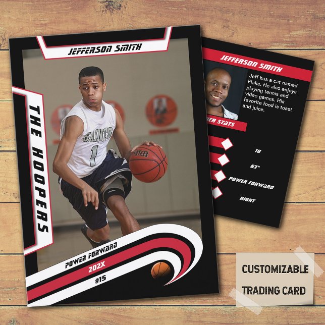 Contato Cartão de Comércio de Basquete em Vermelho Vivo Ne (Unleash the Future of Basketball Collectibles with the Basketball Trading Card in Lively Red Black)