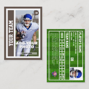 Contato Cartão de Comércio de Futebol Personalizado (Brown