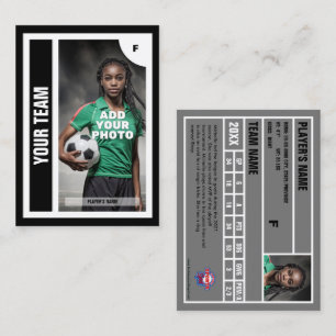 Contato Cartão de Comércio de Futebol (preto) - Adicione s