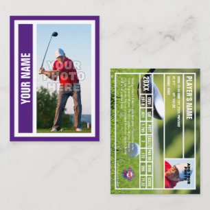Contato Cartão de Comércio de Golfe Personalizado - Roxo R