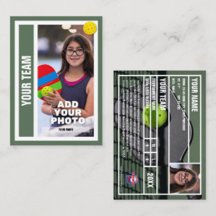 Contato Cartão de Comércio de Jogador de Pickleball - Gree