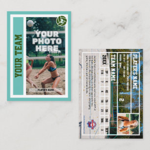 Contato Cartão de Comércio de Voleibol de Praia Personaliz