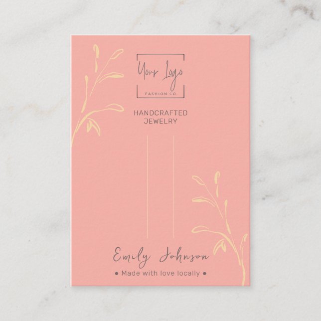 Contato Cartão de Exposição para Clipes de Cabelo com Jóia (Frente)