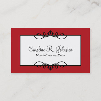 Contato Cartão de mamãe personalizada de quadro clássico d