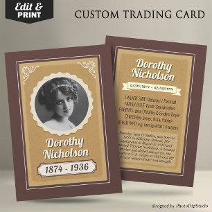 Contato Cartão de Negociação de Ancestor Personalizado, Ca