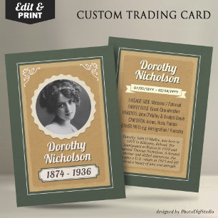 Contato Cartão de Negociação de Ancestor Personalizado, Ca