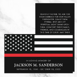 Contato Cartão de Oração da Linha Vermelha do Funeral do B