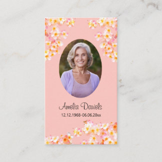 Contato Cartão de Oração de Funeral de Flor Silvestre Boni