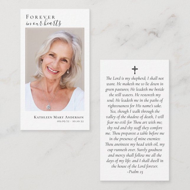 Contato Cartão de Oração Memorial do Orçamento (Frente/Verso)