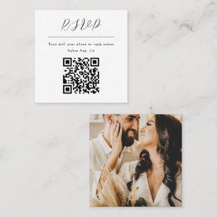 Contato Cartão de Resposta de Foto Rsvp Online do Código Q