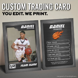 Contato Cartão de Troca de Basquete Personalizado, Grafite