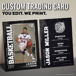 Contato Cartão de Troca de Basquete Personalizado, Jogador