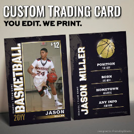 Contato Cartão de Troca de Basquete Personalizado, Jogador