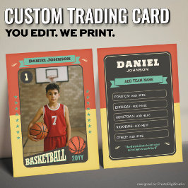 Contato Cartão de Troca de Basquete Personalizado, Jogador