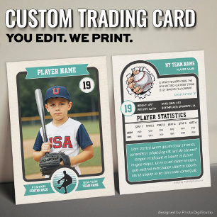 Contato Cartão de Troca de Beisebol Personalizado Vintage,