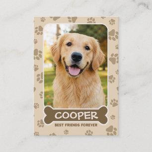 Contato Cartão de Troca de Cachorro Personalizado, Cores E