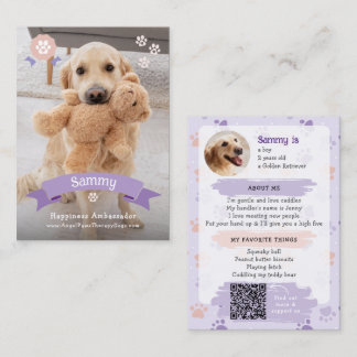 Contato Cartão de Troca de Foto de Pet, Código QR de Cão d