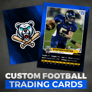 Contato Cartão de Troca de Futebol Blue & Black Foto do Jo