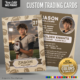 Contato Cartão de Troca de Futebol Personalizado, Cores Ed