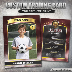 Contato Cartão de Troca de Futebol Personalizado, Estádio 