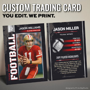 Contato Cartão de Troca de Futebol Personalizado, Jogador